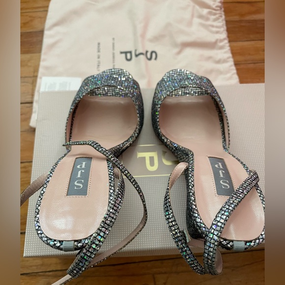 SJP (Sarah Jessica Parker) Glitter Wedge “Boca” Sandals (size 37.5) - Picture 4 of 14